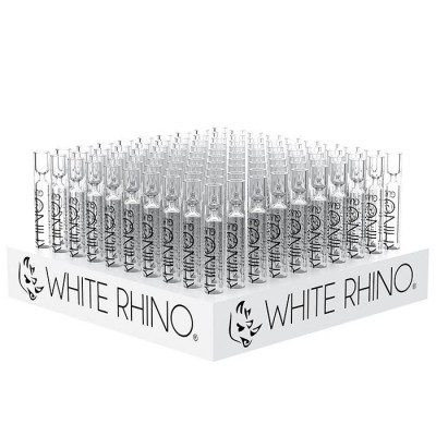 WHITE RHINO GLASS CHILLUM 100CT/ DISPLAY